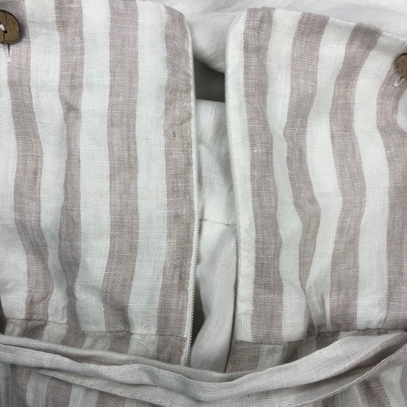 Rachel Zoe Cropped Striped Linen Ankle Jumpsuit 4 - Picture 5 of 6